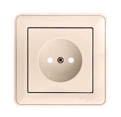 Systeme Electric Wessen 59 Беж Розетка б/з (в сборе, с рамкой)