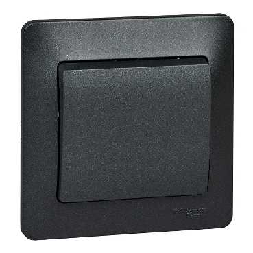 Systeme Electric Glossa Антрацит Выключатель 1-клавишный, сх.1, 10АХ (в сборе)