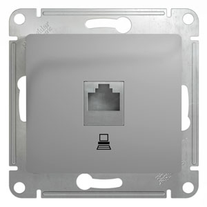 Systeme Electric Glossa Алюминий Розетка компьютерная RJ45 кат.5E