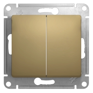 Systeme Electric Glossa Титан Переключатель 2-клавишный, сх.6, 10АХ