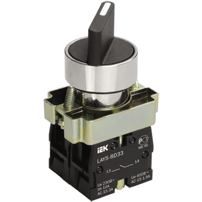 IEK LAY5 Переключатель LAY5-BD25 2 положения I-0 стандарт ручка