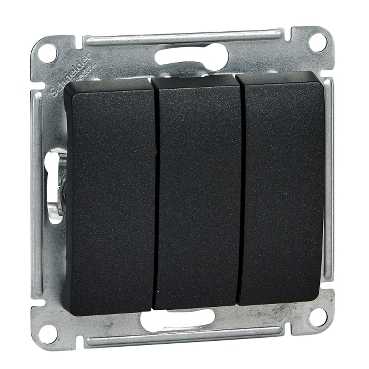 Systeme Electric Glossa Антрацит Выключатель 3-клавишный сх.3, 10AX