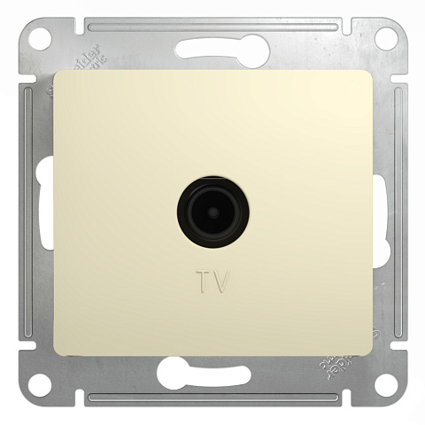 Systeme Electric Glossa TV Розетка проходная 4DB, механизм, бежевый