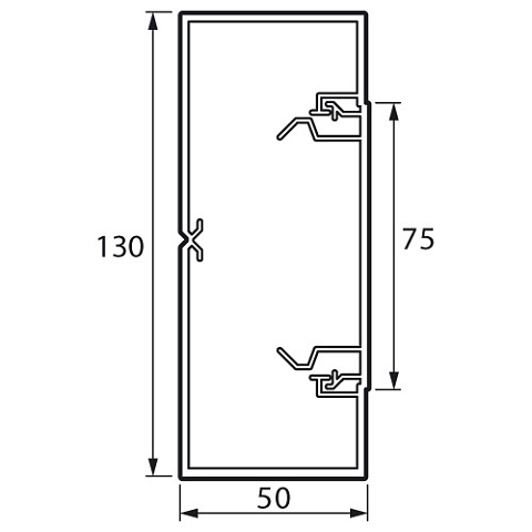 Legrand Metra Кабель-канал пластик с крышкой 130x50мм (2м)