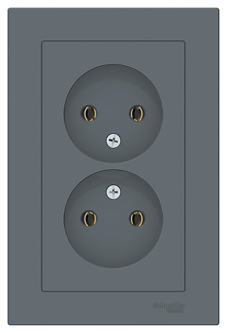 Systeme Electric AtlasDesign Грифель Розетка б/з двойная, 16А, в сборе