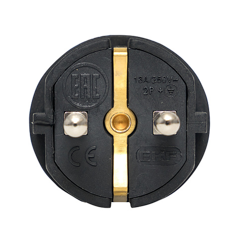 EKF PROxima Вилка угловая каучуковая 230В 2P+PE 16A IP44 PRO