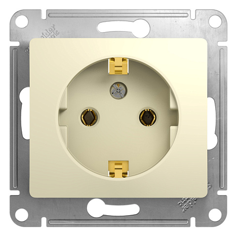 Systeme Electric Glossa Беж Розетка с/з