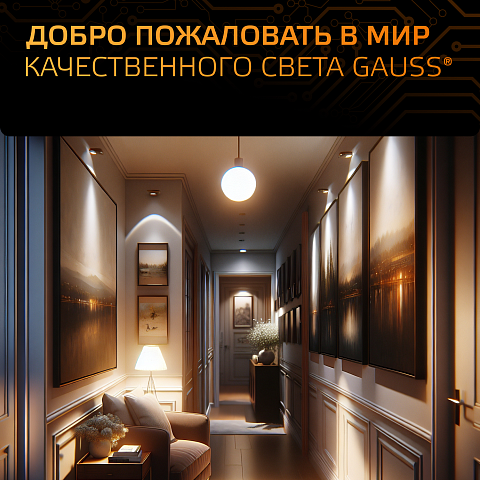 Gauss Лампа R50 6W 500lm 3000K Е14 LED