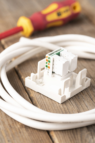 EKF PROxima Розетка RJ-45, категории 5e (ширина 2 модуля)
