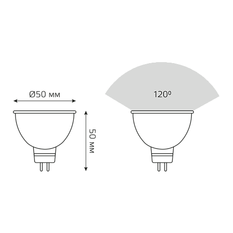 Gauss Лампа MR16 5W 530lm 4100K GU5.3 диммируемая LED