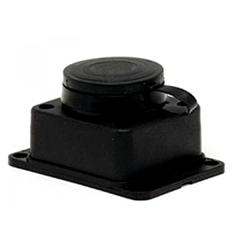 EKF Basic Розетка настенная с защитной крышкой каучуковая 230В 2P+PE 16A IP44