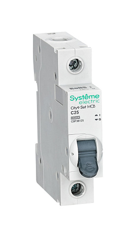 Systeme Electric City9 Set Автоматический выключатель (АВ) С 25А 1P 6kA 230В