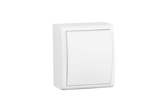 Simon 15 Aqua Белый Выключатель 1-клавишный наружный, IP54
