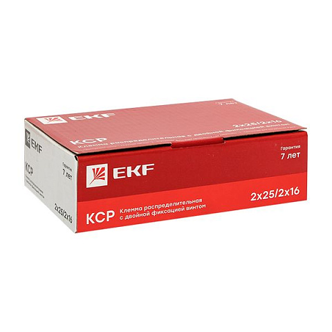 EKF PROxima Клемма распределительная КСР с двойным винтом 2x25/2x16 желто-зеленая