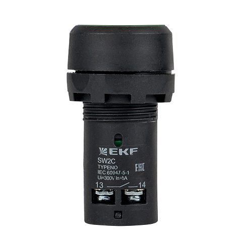 EKF PROxima Кнопка SW2C-11 возвратная зеленая NO+NC
