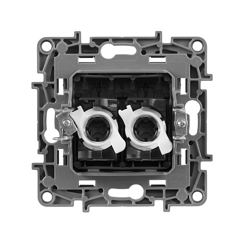 Legrand Etika Алюминий Розетка компьютерная 2-ая RJ45, категория 5е UTP - Etika - алюминий