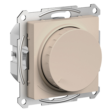Systeme Electric AtlasDesign Песочный Светорегулятор (диммер) повор-нажим, LED, RC, 400Вт, мех.
