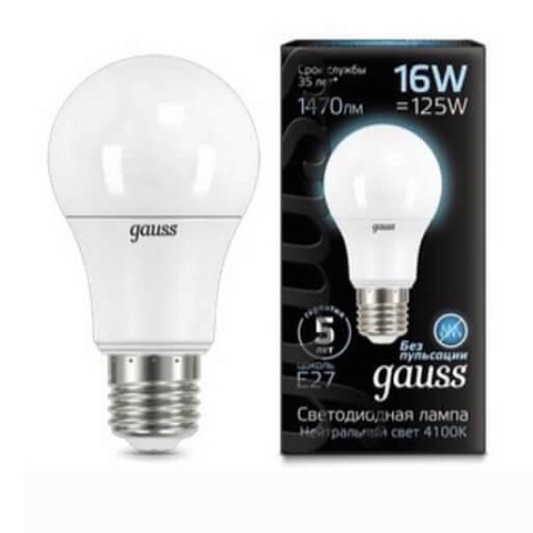 Gauss Лампа A60 16W 1520lm 4100K E27 LED