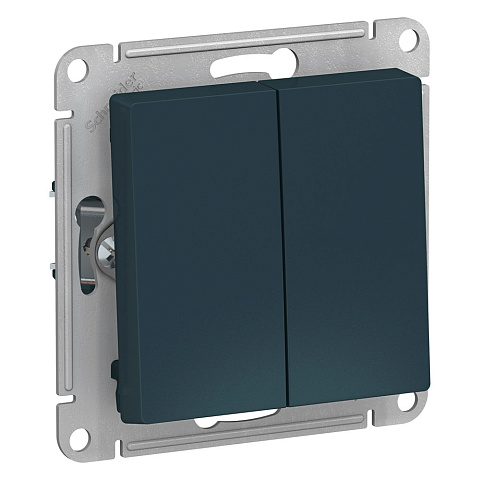 Systeme Electric AtlasDesign Изумруд Переключатель 2-клавишный сх.6, 10АХ, механизм