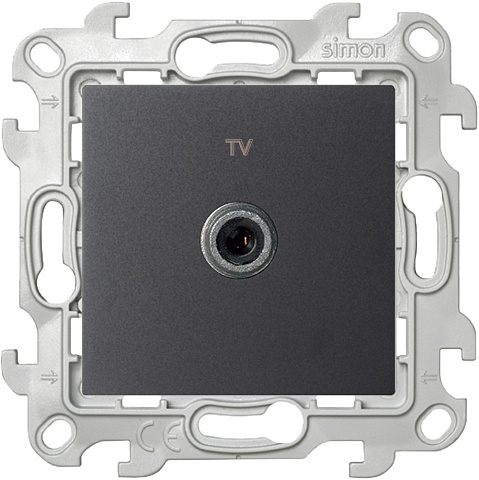 Simon 24 Графит Розетка TV оконечная