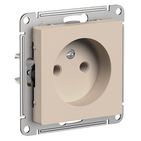 Systeme Electric AtlasDesign Песочный Розетка б/з без шторок, 16А, механизм
