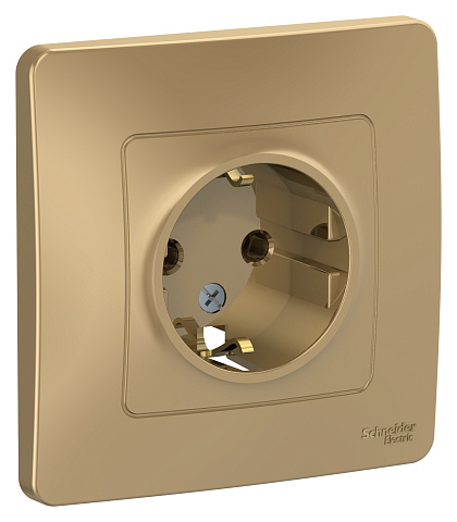 Systeme Electric Blanca внутр Титан Розетка с/з без шторок, 16А, 250В