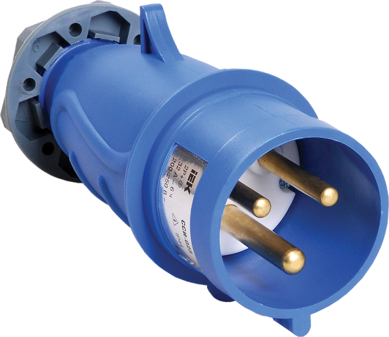 IEK Вилка переносная ССИ-023 32А-6ч/200-250В 2Р+РЕ IP44 MAGNUM