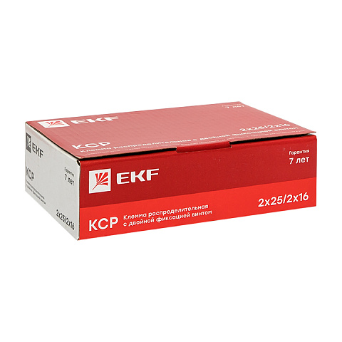 EKF PROxima Клемма распределительная КСР с двойным винтом 2x25/2x16 желто-зеленая