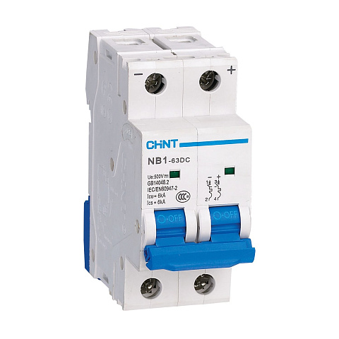 CHINT Авт. выкл. пос.тока NB1-63DC 2P C2A DC500В 6kA (R)