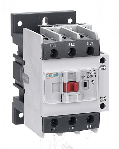 Dekraft Контактор 50А 220В АС3 1НО+1НЗ КМ-103