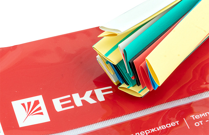 EKF PROxima Термоусаживаемая трубка ТУТ нг 8/4 набор:7 цветов по 3шт. 100мм.