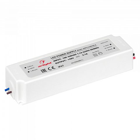 Arlight Блок питания ARPV-LV48100-A (48V, 2.1A, 100W) (IP67 Пластик, 3 года)