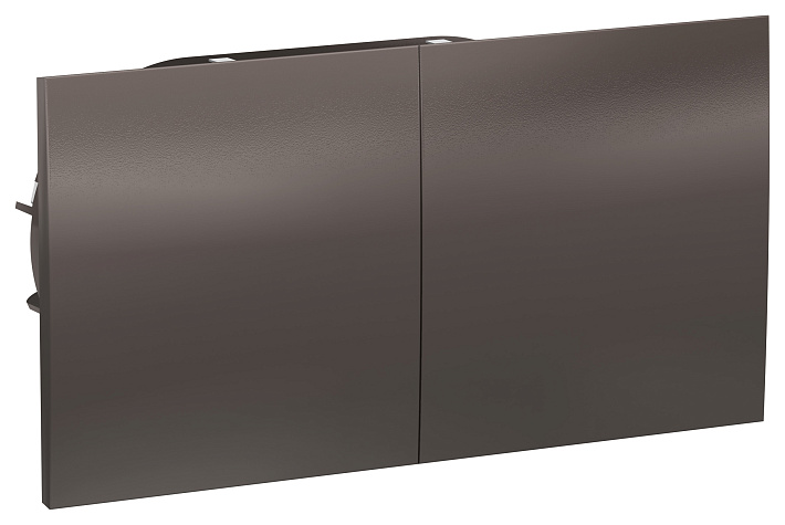 Systeme Electric AtlasDesign Мокко Розетка с/з двойная, со шторками, с крышкой, 16А, в сборе