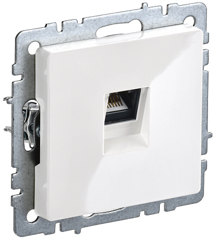 IEK BRITE BASE Белый Розетка комп RJ45 кат.5E РК10-БрБ