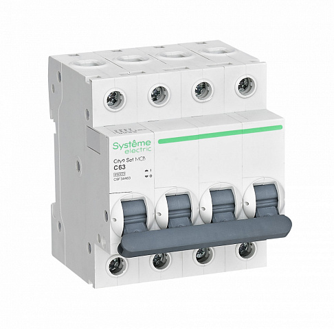 Systeme Electric City9 Set Автоматический выключатель (АВ) С 63А 4P 4.5kA 400В