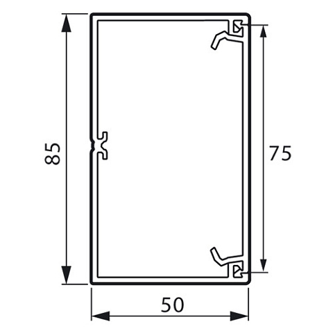 Legrand Metra Кабель-канал пластик с крышкой 85x50мм (2м)