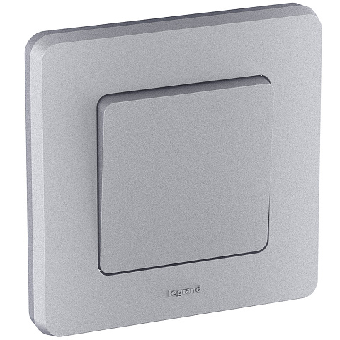 Legrand INSPIRIA Алюминий Выключатель одноклавишный 10 AX - 250 В