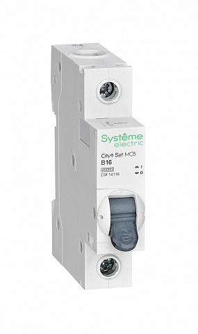 Systeme Electric City9 Set Автоматический выключатель (АВ) B 16А 1P 4.5kA 230В
