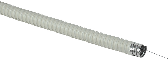 IEK ELASTA Металлорукав Р3-ЦПнг-15 (50м) с протяжкой серый