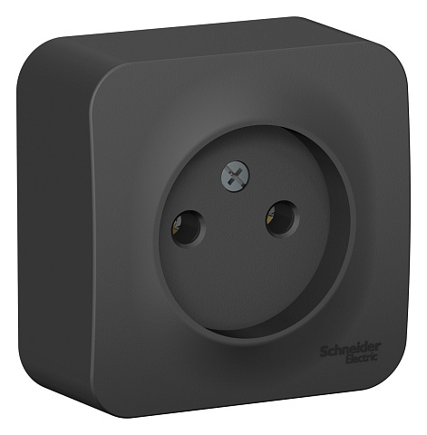 Systeme Electric Blanca наруж Антрацит Розетка б/з без шторок 16А, 250В, изолир. пластина