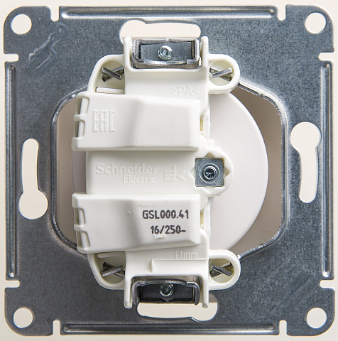 Systeme Electric Glossa Перламутр Розетка б/з , 16А