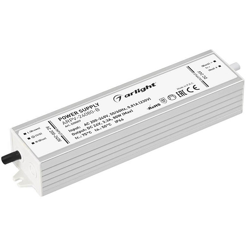 Arlight Блок питания ARPV-24080-B (24V, 3.3A, 80W) (IP67 Металл, 3 года)