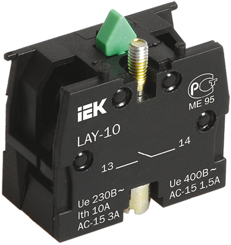 IEK Контактный блок 1р для серии LAY5