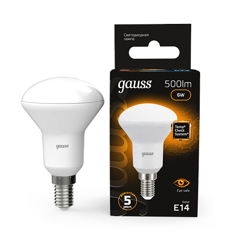 Gauss Лампа R50 6W 500lm 3000K Е14 LED