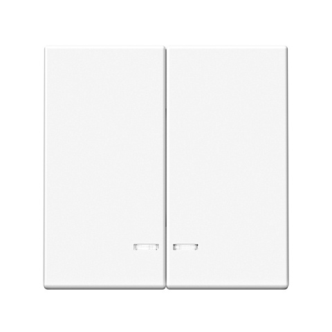 Systeme Electric ArtGallery Лотос Выключатель 2-клавишный с подсветкой, сх.5а, 10АХ, механизм