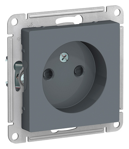 Systeme Electric AtlasDesign Грифель Розетка б/з со шторками, 16А, механизм