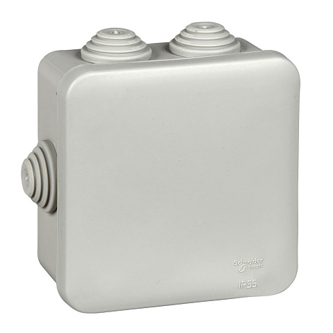 Systeme Electric Коробка распределительная открытой установки 85X85X40, IP55, 6 сальников