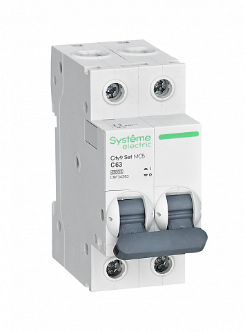 Systeme Electric City9 Set Автоматический выключатель (АВ) С 63А 2P 4.5kA 230В