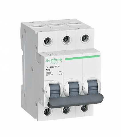 Systeme Electric City9 Set Автоматический выключатель (АВ) С 50А 3P 4.5kA 400В