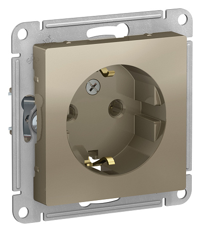 Systeme Electric AtlasDesign Шампань Розетка с/з, 16А, механизм